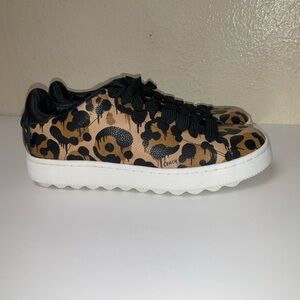 COACH x Gary Baseman  Wild Beast Print Natural Black Lace Up Low Top Sneakers 9B